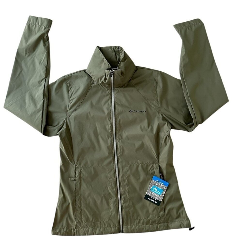 Columbia Women's Switchback III • Waterproof Jacket Packable Hood Green XS New